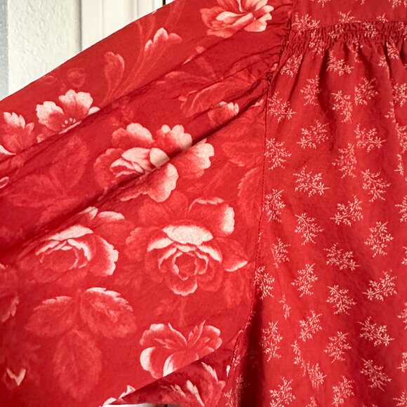 EUC Sundance Red Floral Blouse - Picture 7 of 9